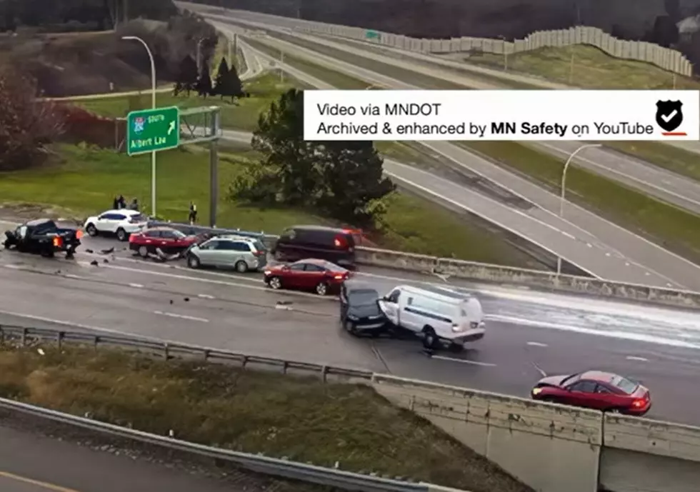 (WATCH) Icy Conditions Result in Pile Up on Twin Cities Overpass