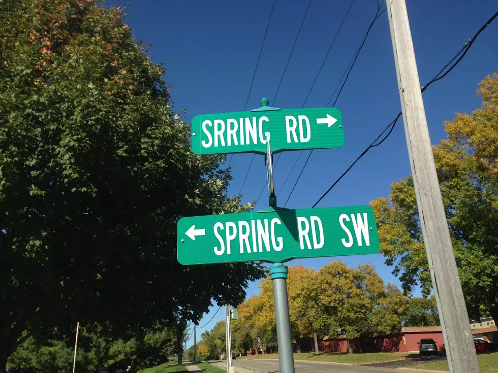 Spring Road Sign Faribault- photo by Gordy Kosfeld October 3, 2016