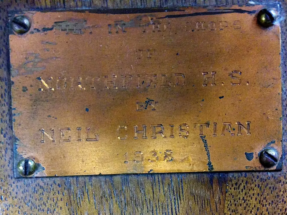Cannon Trophy Name Plate 1938. Photo by Gordy Kosfeld