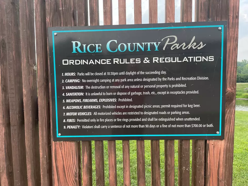King Mill Park Rules Sign. Photo by Gordy Kosfeld